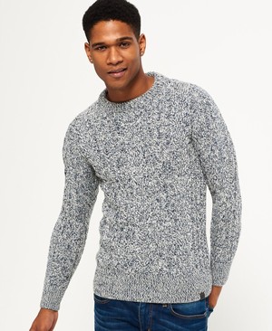 Superdry Jacob Heritage Crew Neck Férfi Ugró Kék | JOINZ5018